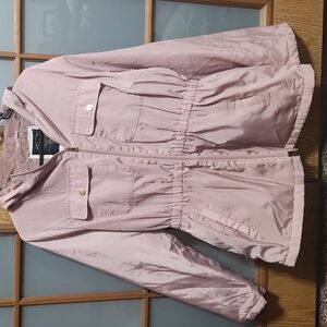 Cavalini Mauve Lightweight Hooded Jacket With Elastic Waist